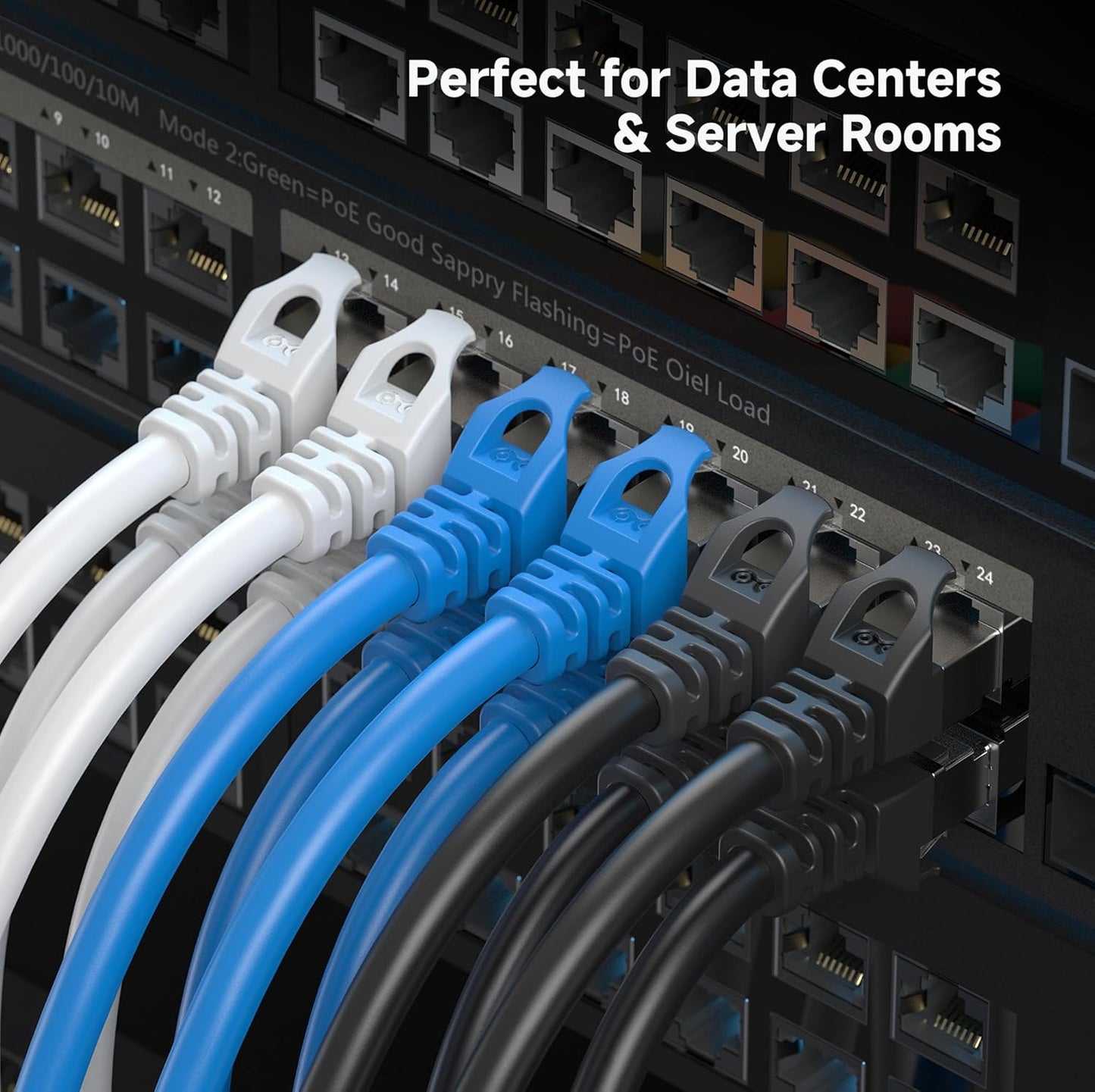 10Gbps 6A 75ft, 6A Cat6A Cable Matters Snagless Shielded Cat Ethernet Cable - Cat Cable, Cord, Ethernet Cord, White