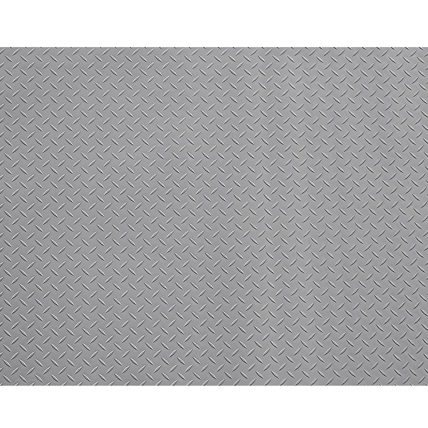 VEVOR Garage Floor Roll, 7.5 x 17 ft Garage Flooring Mat, 2.2 mm Thickened PVC Diamond Plate Floor Protector Mat with Double-Sided Tape, Non-Slip, Easy to Clean for Warehouse, Gyms,Silver Gray
