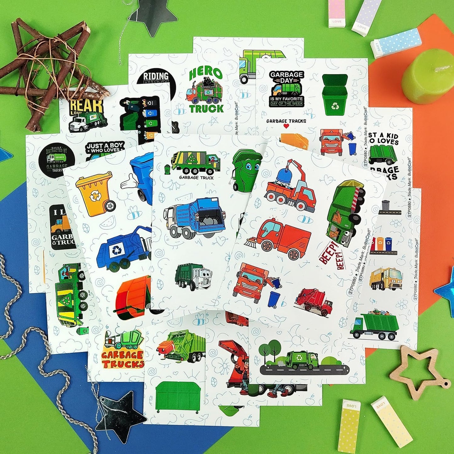 Durable Garbage Truck Stickers - Perfect for Party Supplies and Gifts
