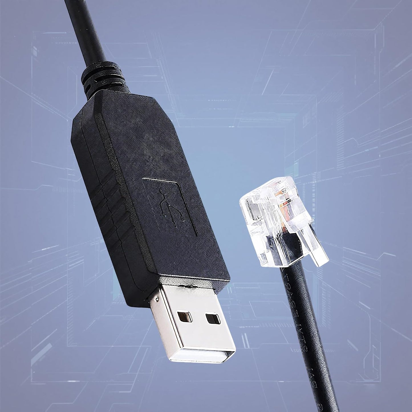 RS232 RJ9 4P4C Control,1.8m/5.9ft USB Serial to Update Firmware Cable for Celestron Nextstar Hand