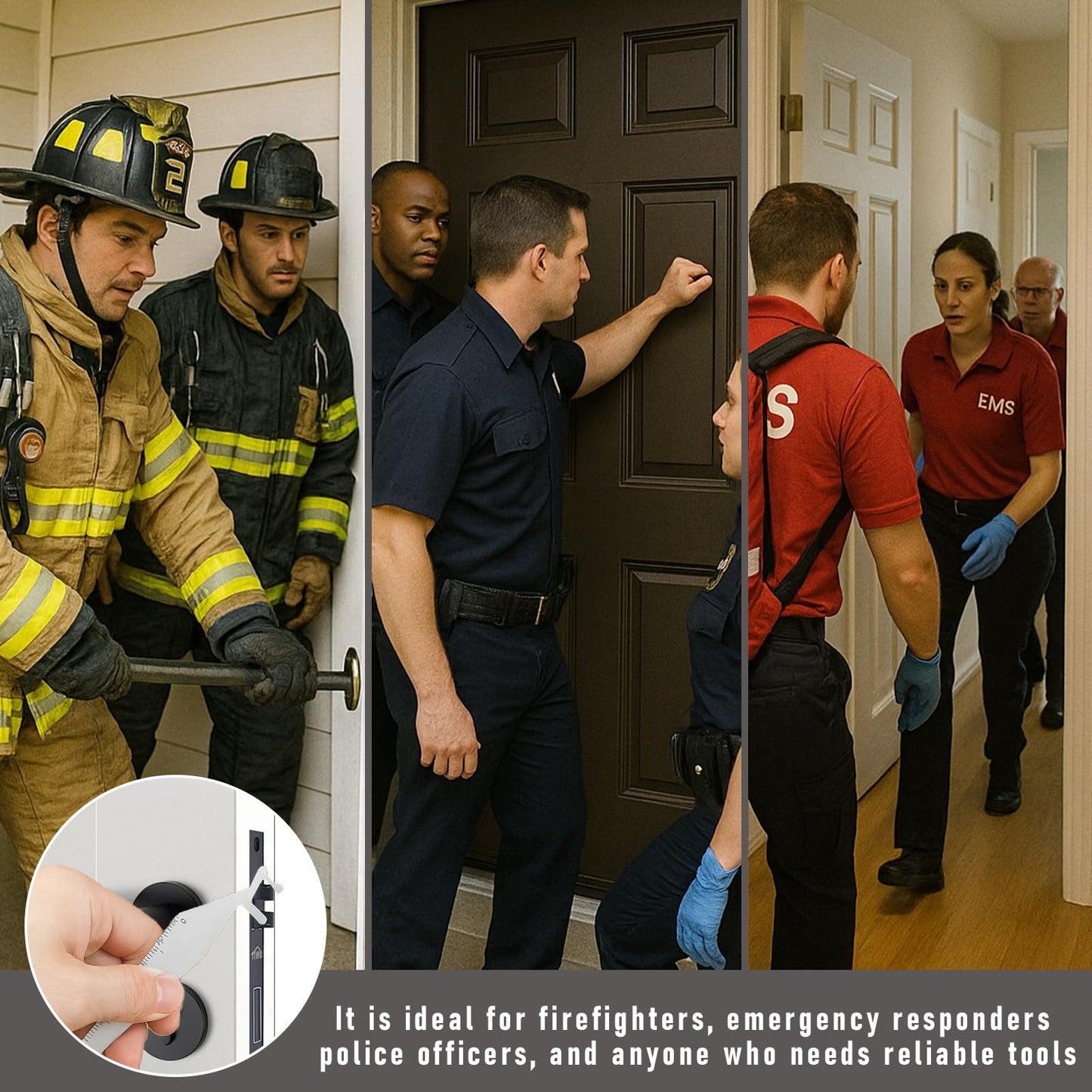 New 2025 Firefighter Tools For First Responders & Firefighters,Firefighter Accessories,Door Opener Tool For Training, Fire Safety, Rescue & Everyday Use, Durable Stainless Steel