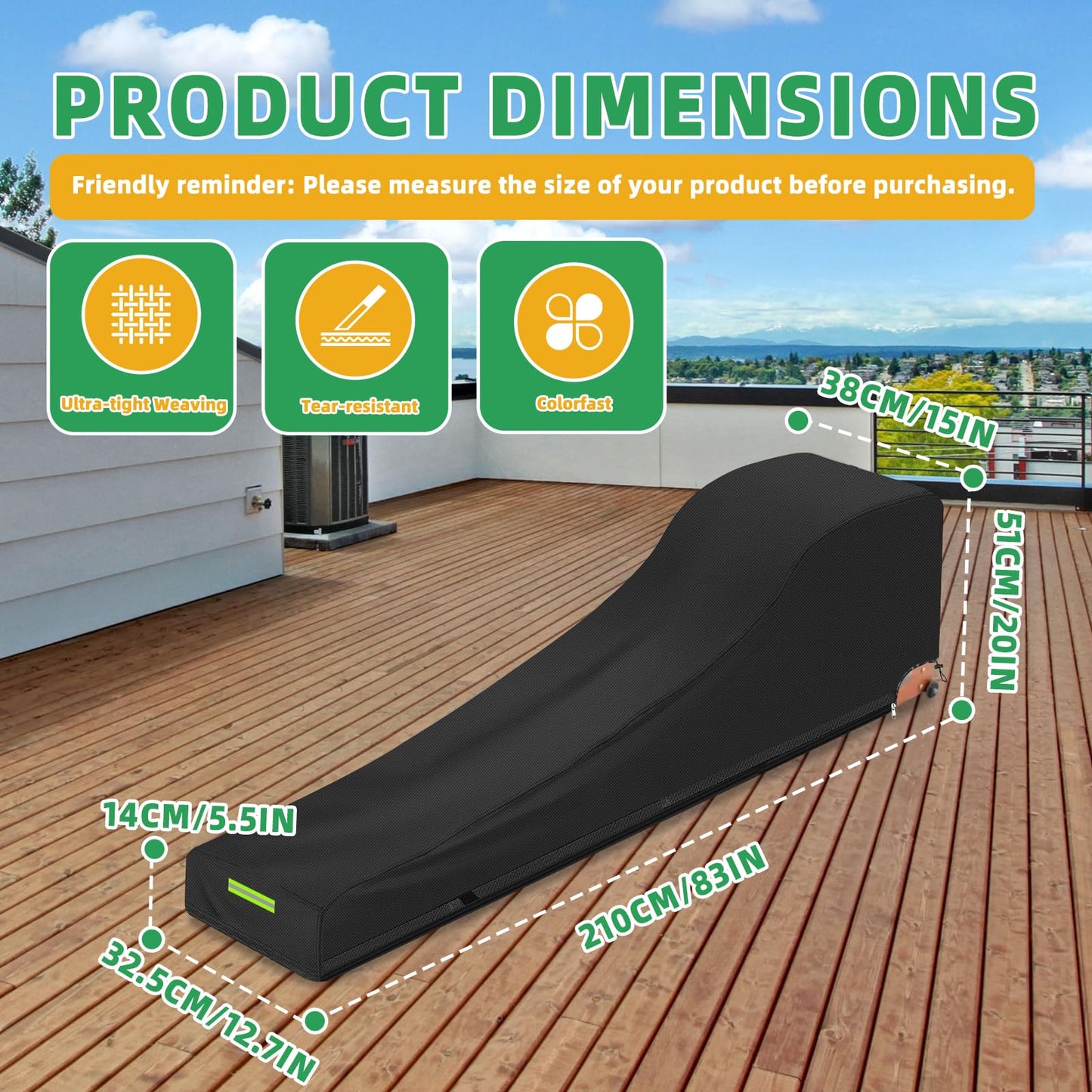 Rowing Machine Cover Fits Concept2 Rower, Fitness Equipment Accessory, 600D Heavy-Duty Waterproof & Fade-Resistant with 50+ UPF UV Shield and WindLock Elastic Hem, Black
