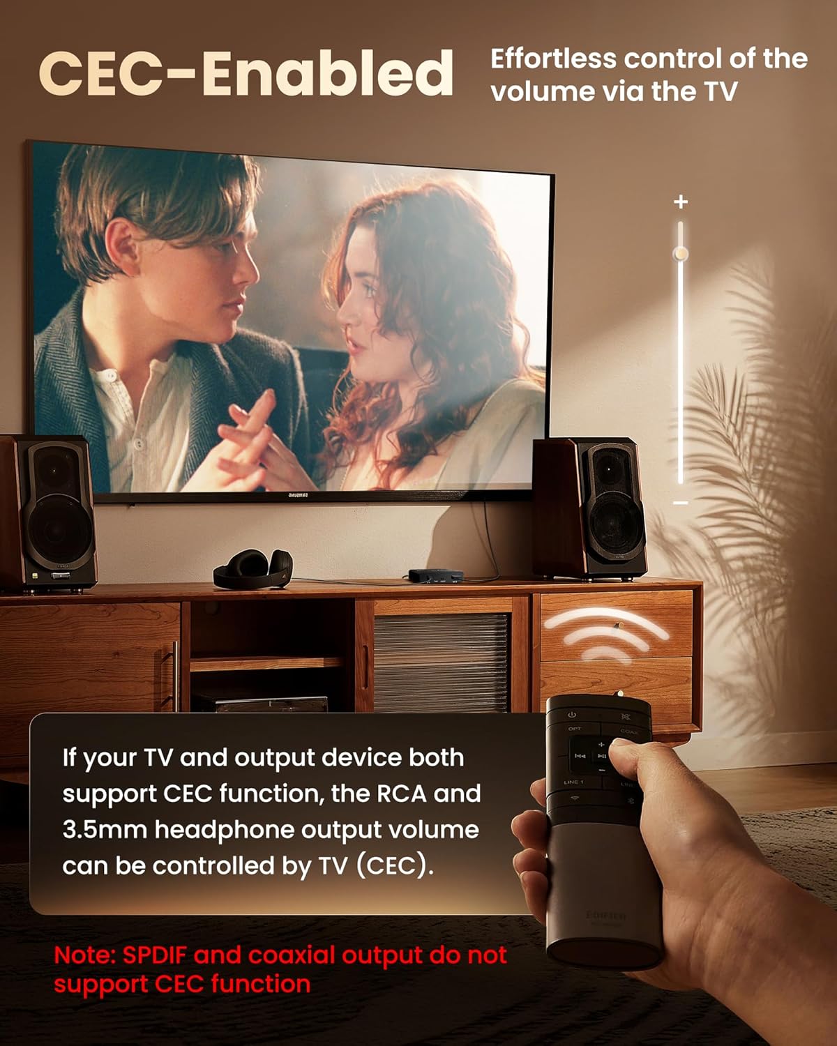 4K@60Hz, 192KHz 3.5mm HDMI ARC Audio Extractor HDMI ARC Audio Adapter Converter Splitter to Optical TOSLINK SPDIF + RCA
