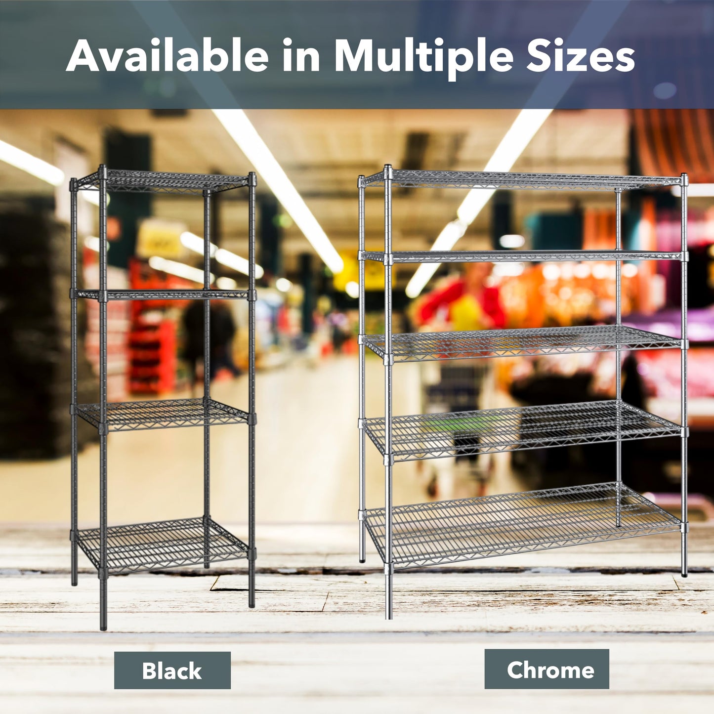 Zedfire 18" x 72" NSF Chrome 5-Shelf Kit with 72" Posts and 4" Casters, Commercial Storage Rack Unit, Heavy Duty Storage Shelving, Mobile Wire Shelving Kit, Adjustable Rack Strong Steel