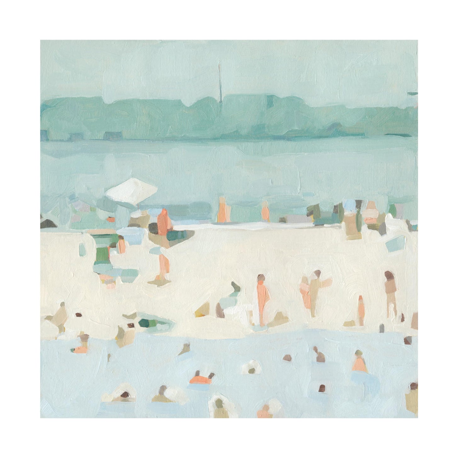 Wrapped Canvas Wall Art - Emma Scarvey 'Sea Glass Sandbar I' Wall Art for Living Room, Bedroom, or Office Décor - 24x24
