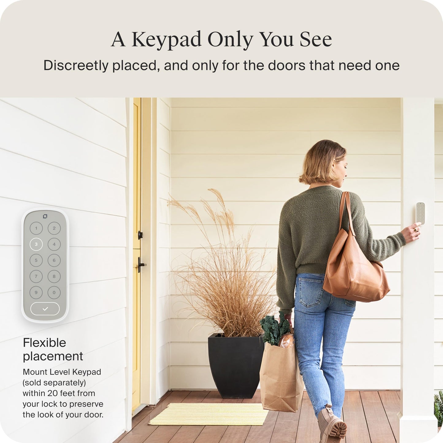 Level Bolt Smart Deadbolt - Make Your Lock Smart Without Changing Keys or Hardware - Matter-Over-Thread - Keyless & Remote Access via Apple, Alexa, Google Home, SmartThings