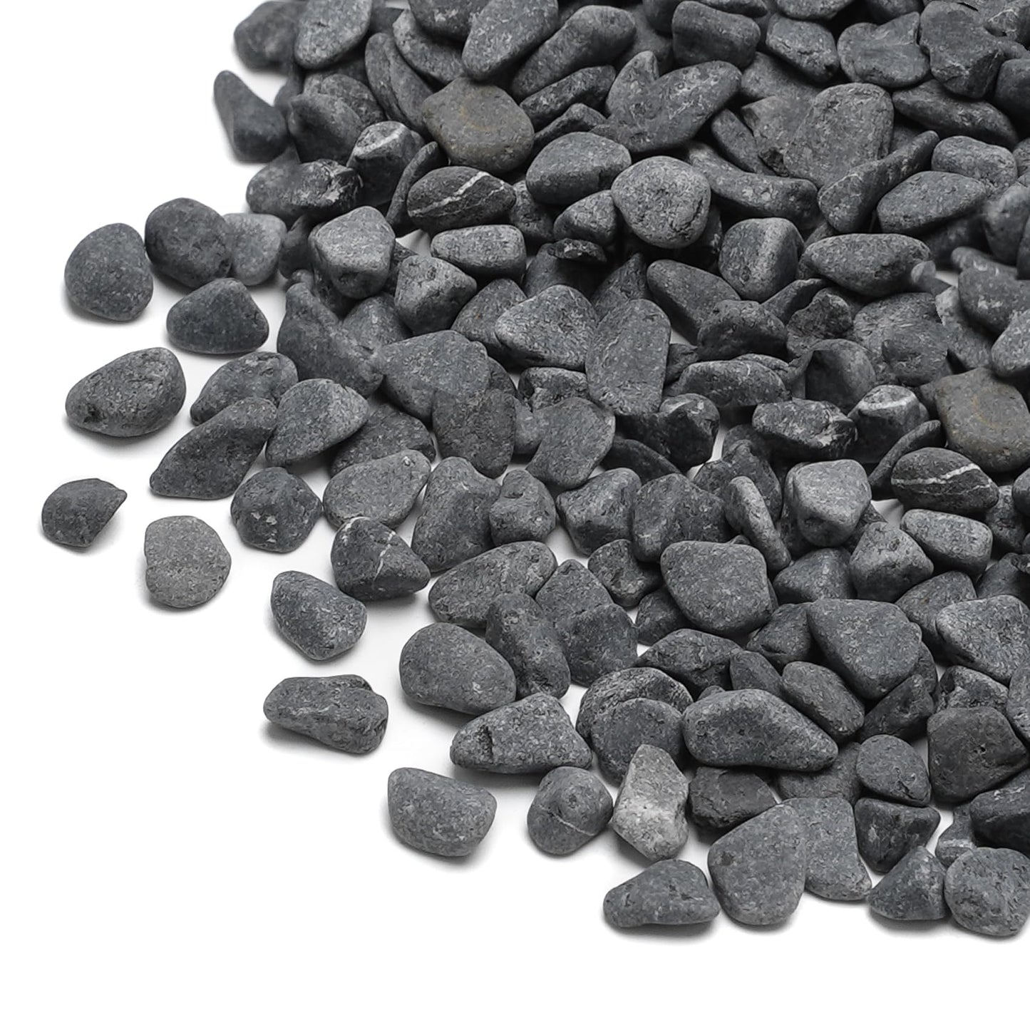 Mr. Fireglass Natural Decorative Gray Bean Pebbles 1/5" Crushed Gravel Stone for Decorating Garden, Succulent Plants and Walkway (10-lb Bag)