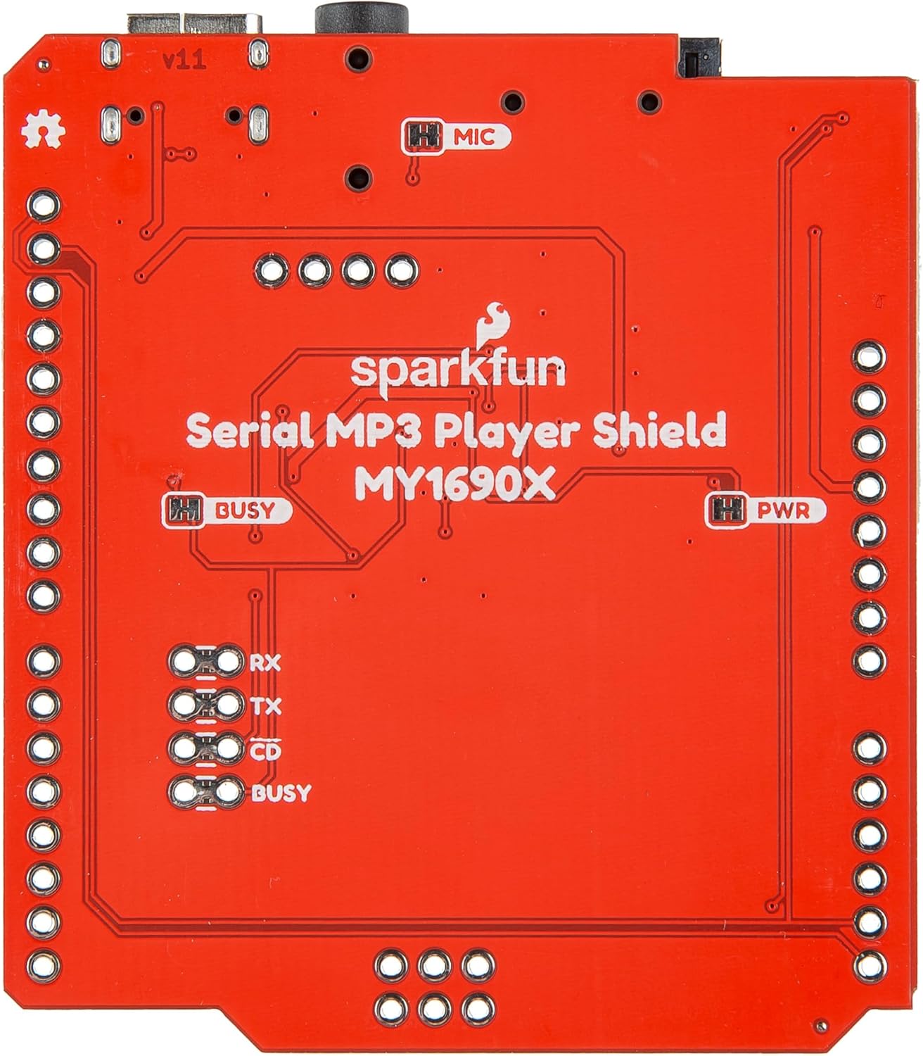 SparkFun MP3 MY1690X-16S Serial Player Shield