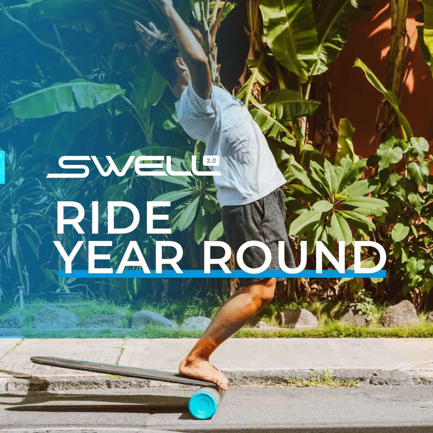 Revbalance Swell 2.0 - Surf & Paddle Balance Board Trainer (Midnight - Black)