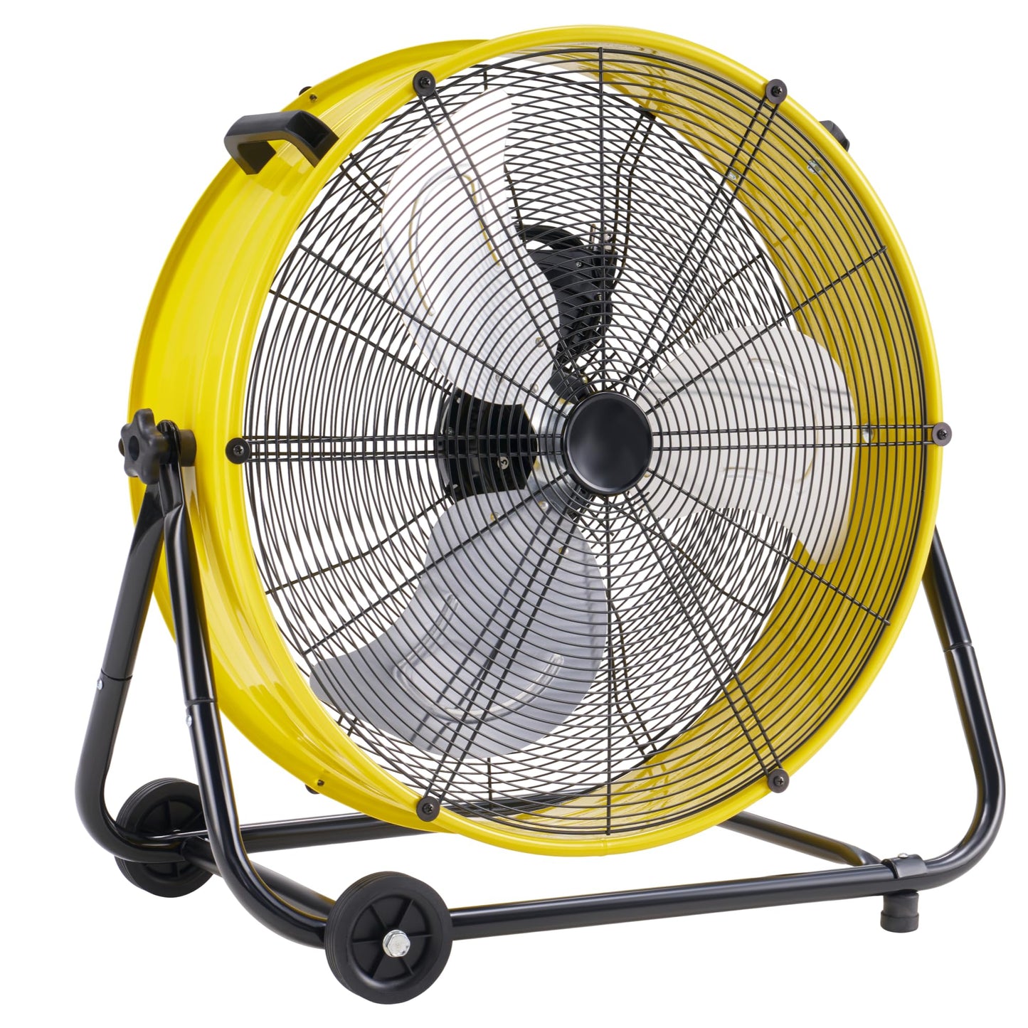 Albott 24 Inch Industrial Floor Fan, High Velocity Drum Fan with 3 Speeds, Heavy Duty Metal Shop Fan with Wheels for Warehouse, Workshop, Garage, Factory Use