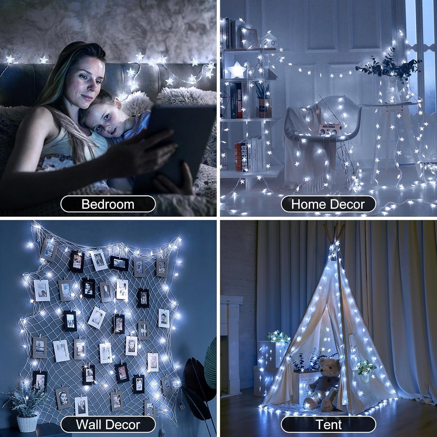 Star String Lights - 33 Ft 100 LED Waterproof Fairy Lights with Remote & Timer | 8 Modes for Home Decor
