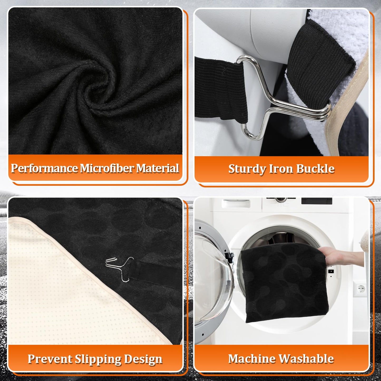Lonfliness 1PCS Car Seat Cover Towel Non Slip Front Seat Car Seat Towel Athletic Running Towel Washable Seat Cover for Gym Workout Sweat Outdoor Sport Beach Hiking Yoga (Midnight)