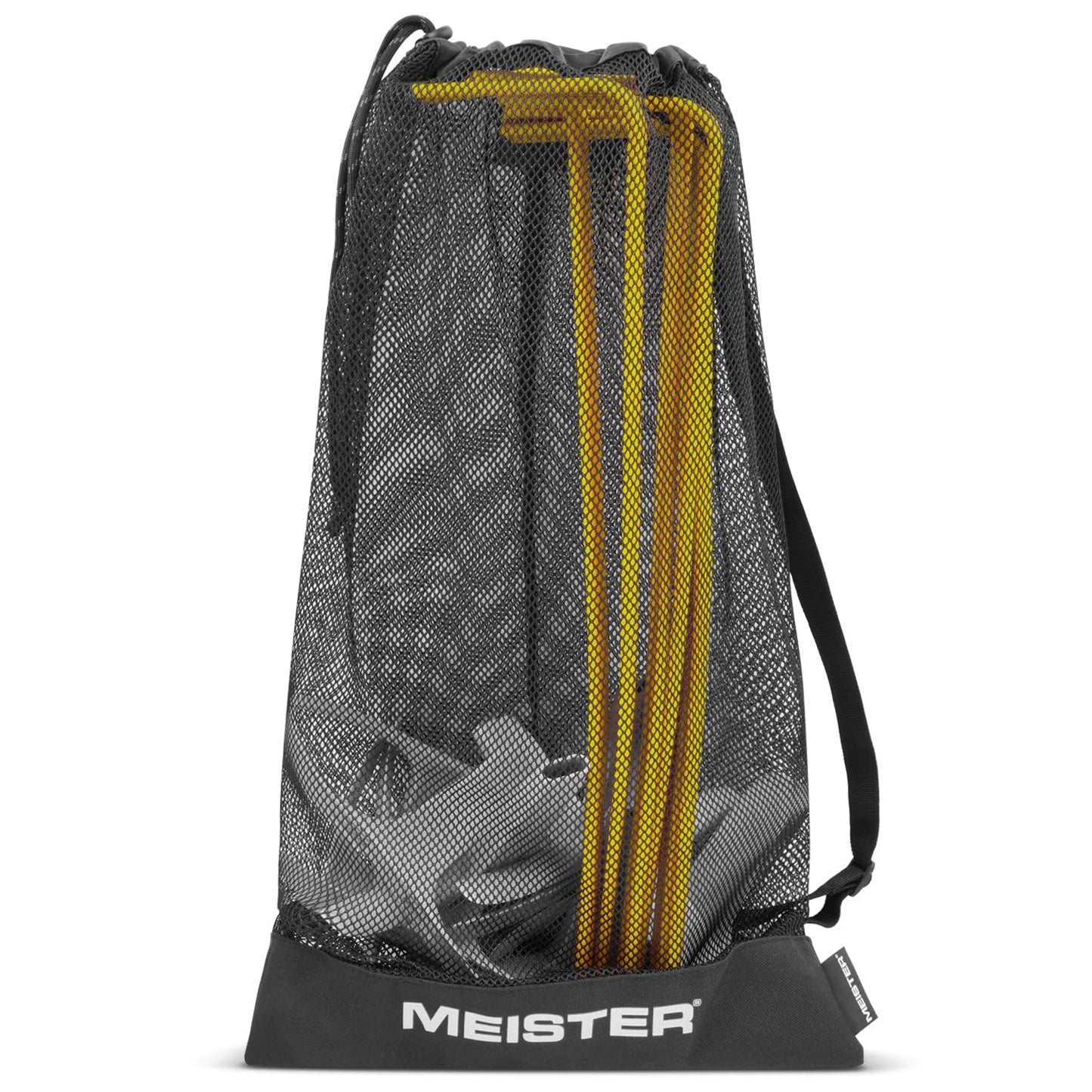 Meister ZoomFlex Agility Hurdles w/Carry Bag - Flex-Safe Modular Speed Training - 6" Electric Yellow - 6 Pack