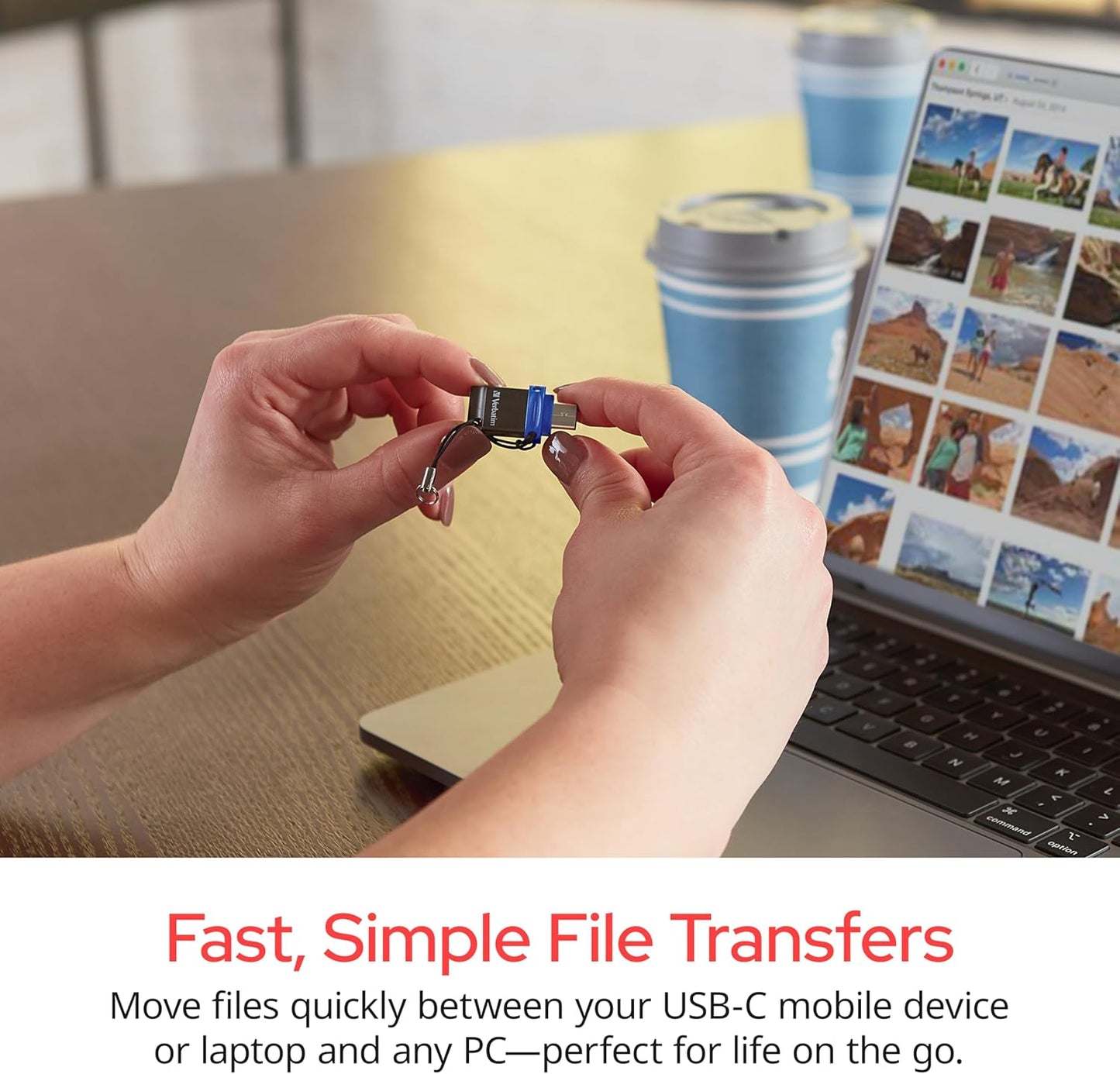 Verbatim 64GB 3.2 1 2 1 Store n Go Dual OTG USB Gen Flash Drive for USB-C Devices in Type C Thumb Drive
