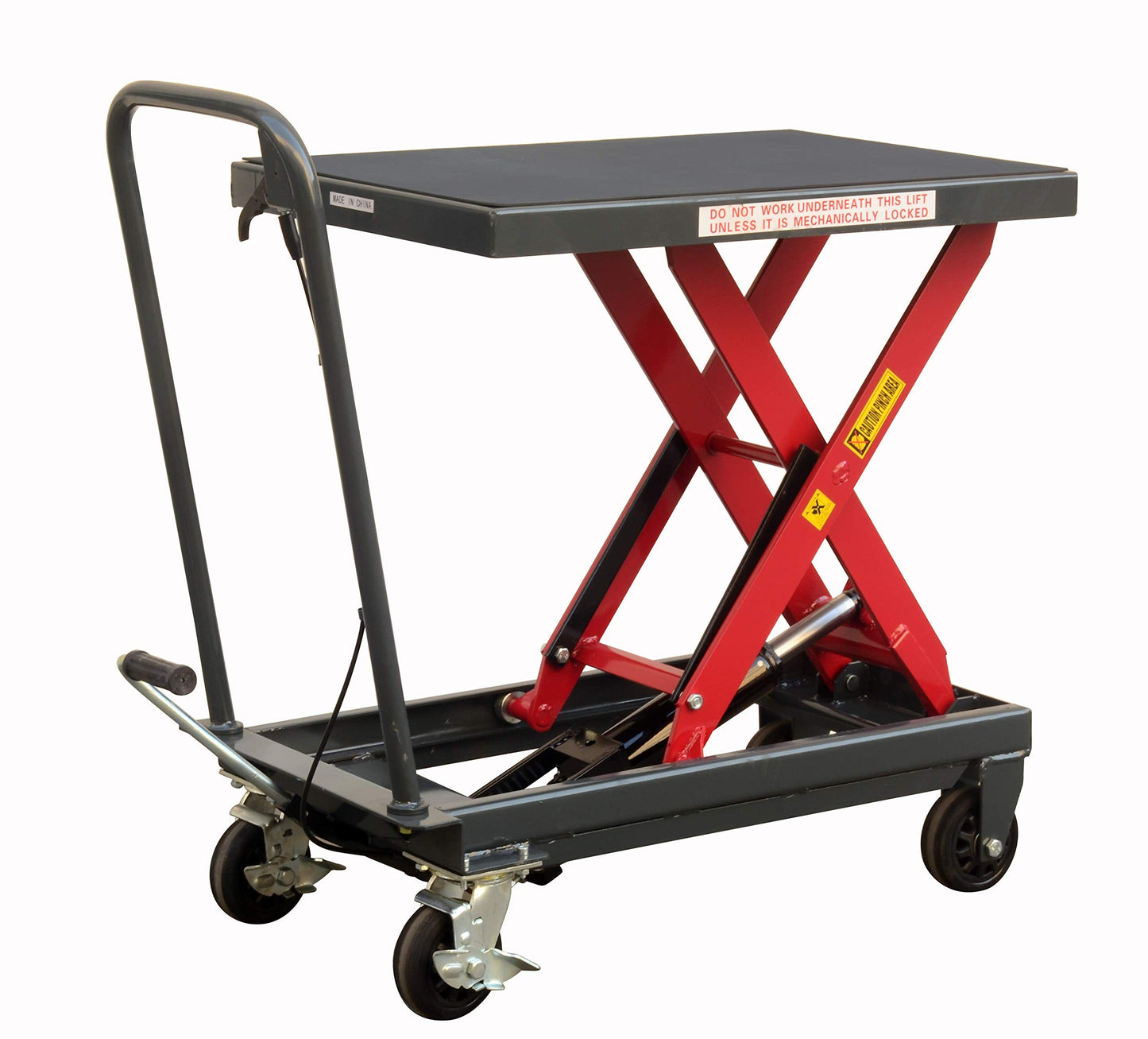 Hydraulic Lift Cart 1000lb Cap. 11" to 34.5" Lift Height 32" x 20" Platform Pake Handling Tools
