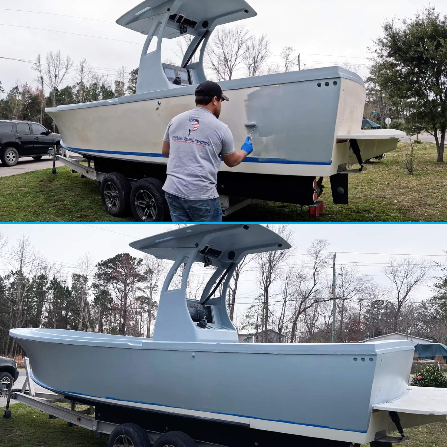 TotalBoat Wet Edge Topside Marine Paint Premium Polyurethane Coating for Boats, RVs, Exterior Trim, Fiberglass, Metal, and Wood (White, Gallon)