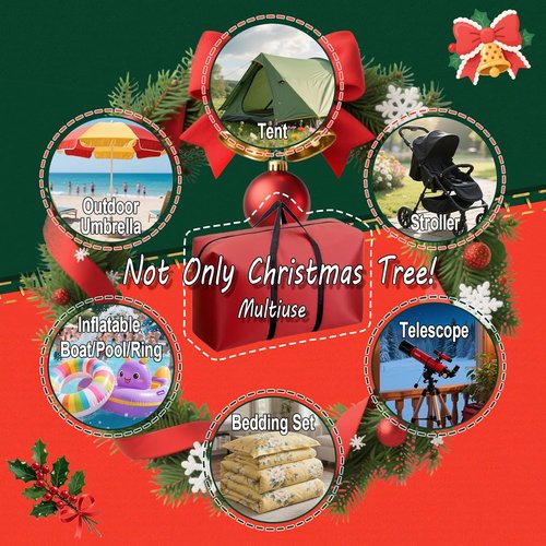 Heavy Duty Christmas Tree Storage Bag by [Brand Name] - Waterproof & Dust-Proof for 3FT/4FT/5FT Trees