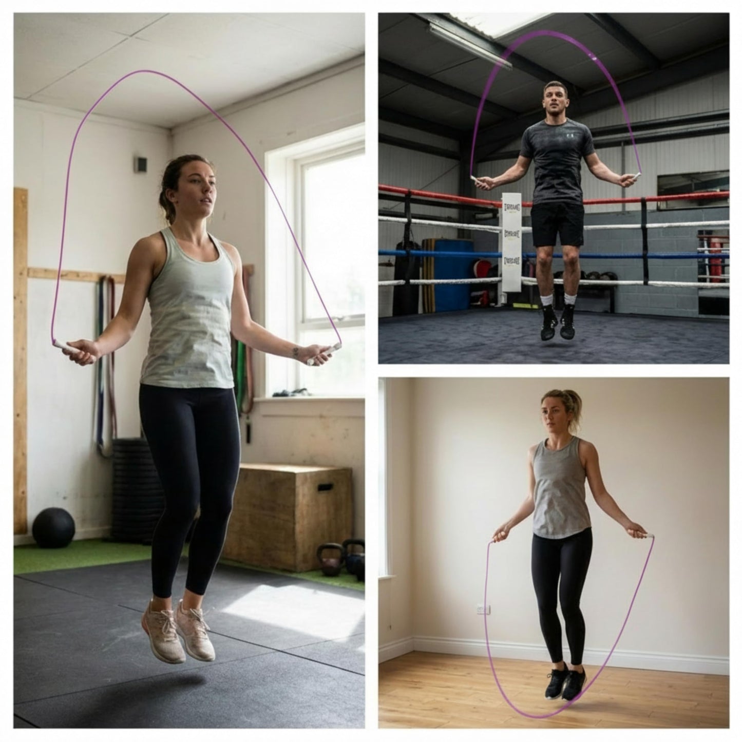 Elevate Rope Professional Speed Rope - 3m Adjustable Skipping rope, 5mm PVC with Nylon Core for Cardio, Double Unders & Crossfit - Durable Jump Rope Used for Indoor/Outdoor Training. (Purple)
