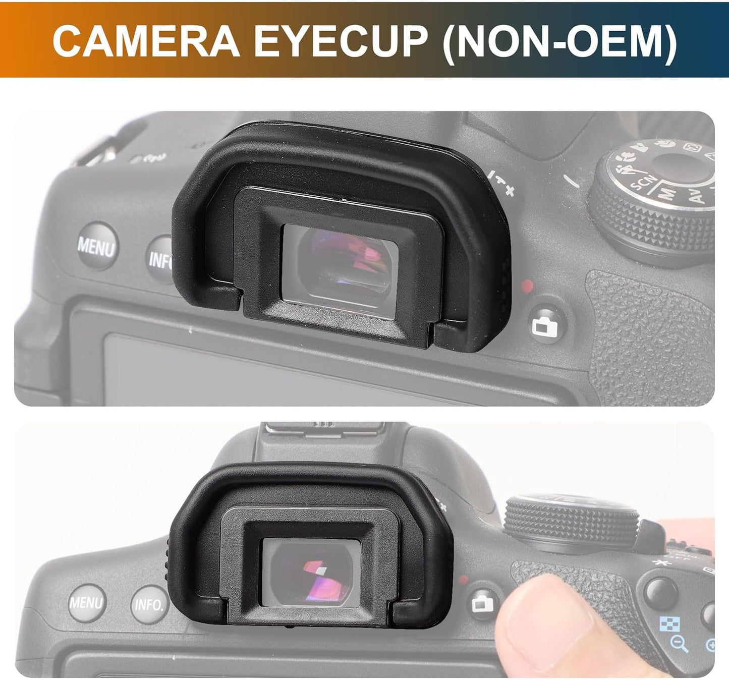 uxcell 60Da 6D 5DII 60D 50D 5D 40D 30D, 1pcs Camera Eyecup, Rubber Eye Cup Eyepiece Viewfinder Protector for EB