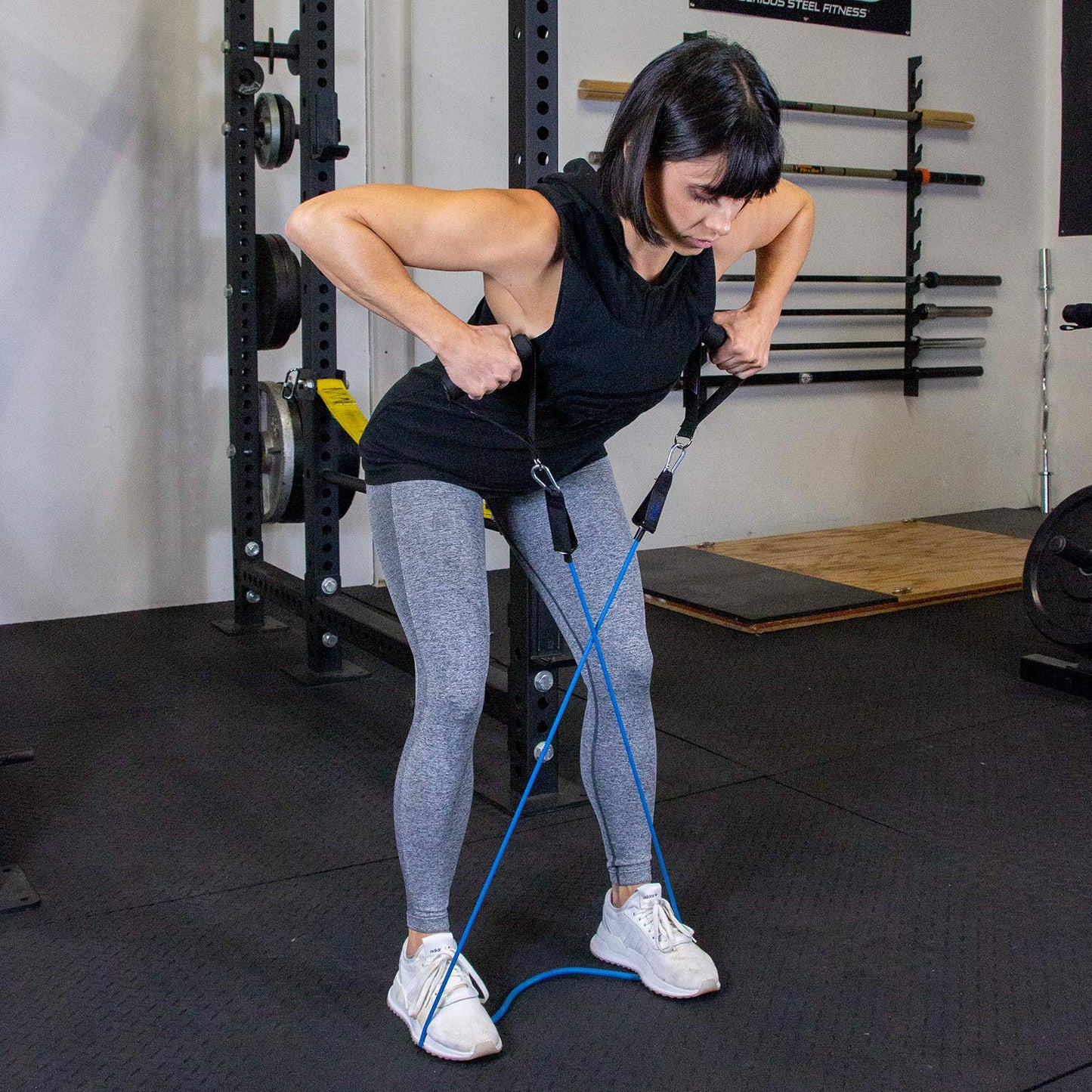 Serious Steel Fitness Resistance Tube Band (Stackable up to 100 lbs) Set Includes Handles, Door Anchor and Ankle Straps (Original)