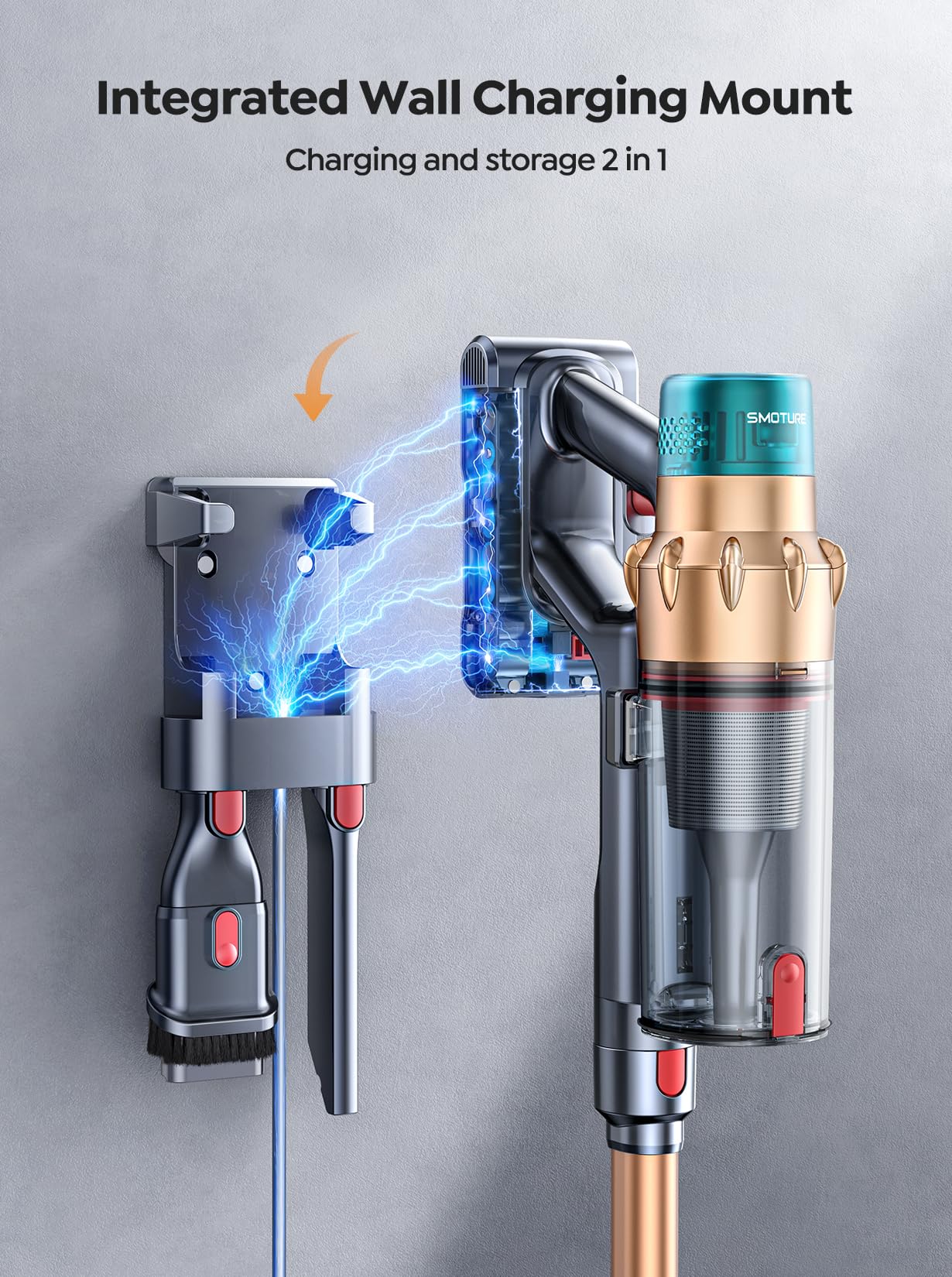 Cordless Vacuum Cleaner, 55KPA 650W 70Mins Stick Vacuum Cleaners for Home with Motorized Bed Brush, Flexible Hose, LED Touchscreen, Auto Mode, Self-Standing & Wall Mount, for Pet Hair Carpet Floor
