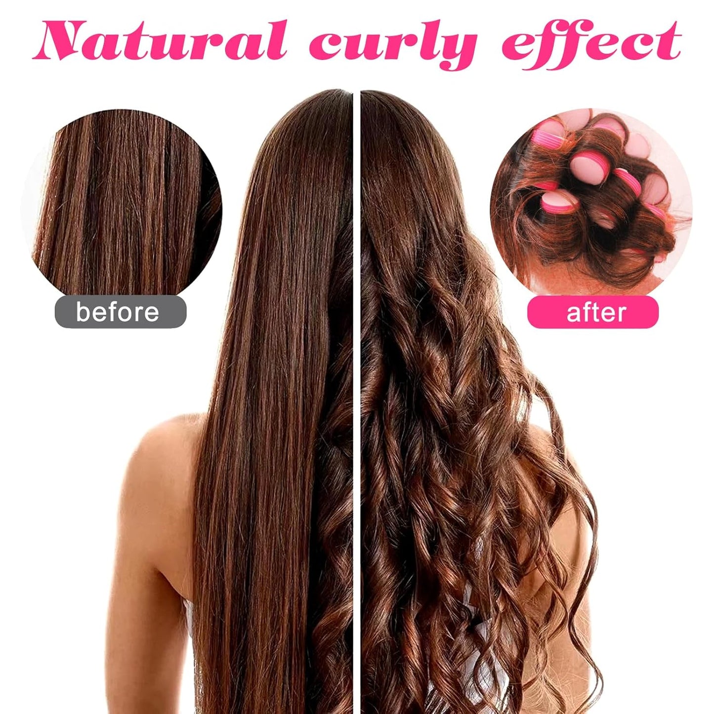 Uonlytech Hair Roller Set - 8pcs Self Grip Foam Curlers for Women & Girls | Perfect for Bangs