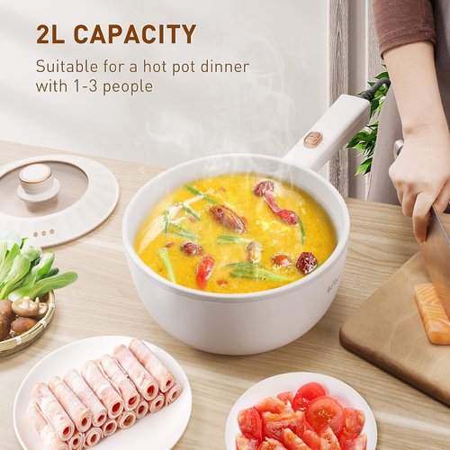 Bear Hot Pot Electric - 2L Multifunctional Cooking Pot | 1000W Rapid Noodles & Non-Stick Frying Pan
