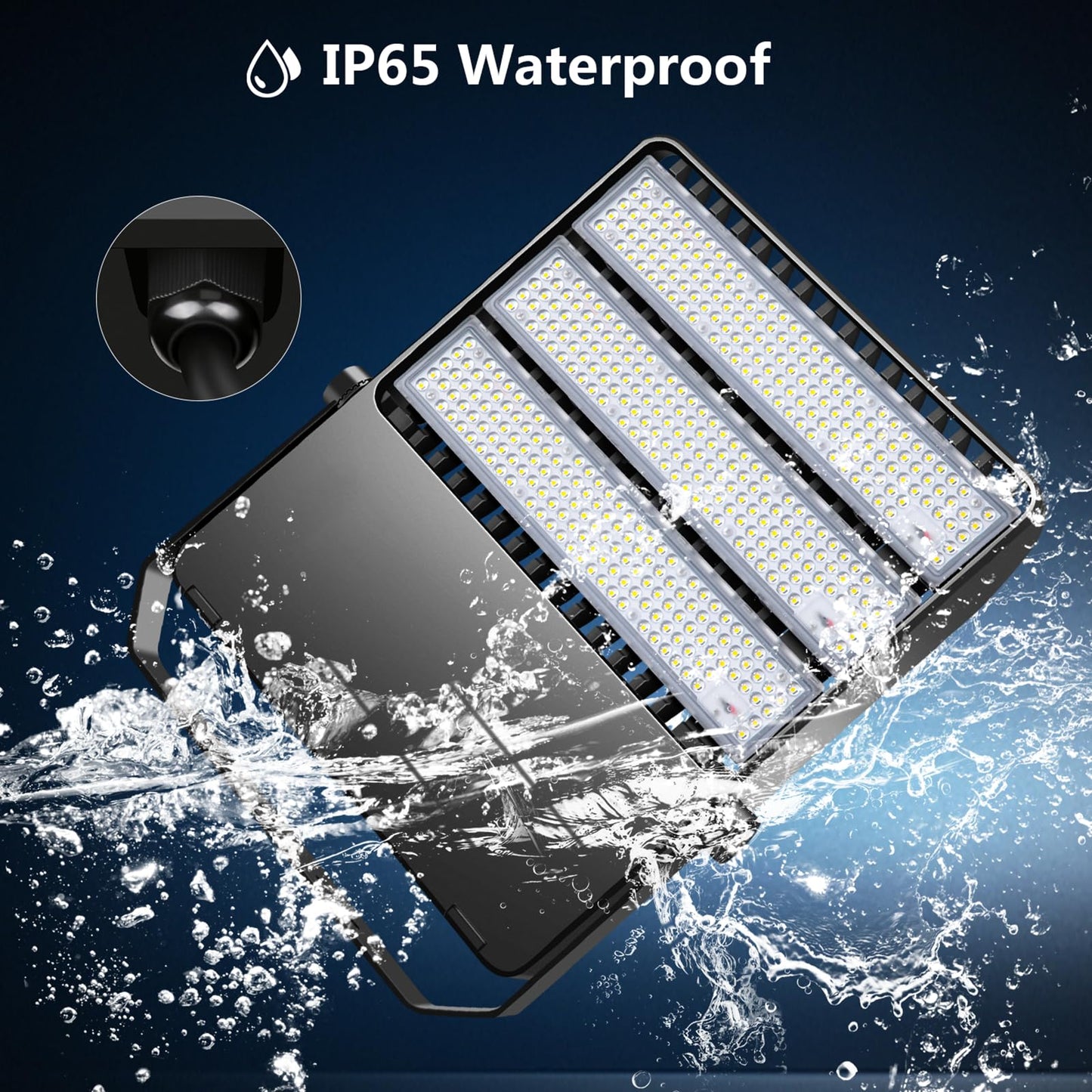 Tomourd 2 Pack 58000LM LED Stadium Light 360W, Ultra-Bright Outdoor Flood Light Fixture with Adjustable Trunnion Bracket, 5000K IP65 Waterproof Commercial Lighting for Field Arena Parking Lot