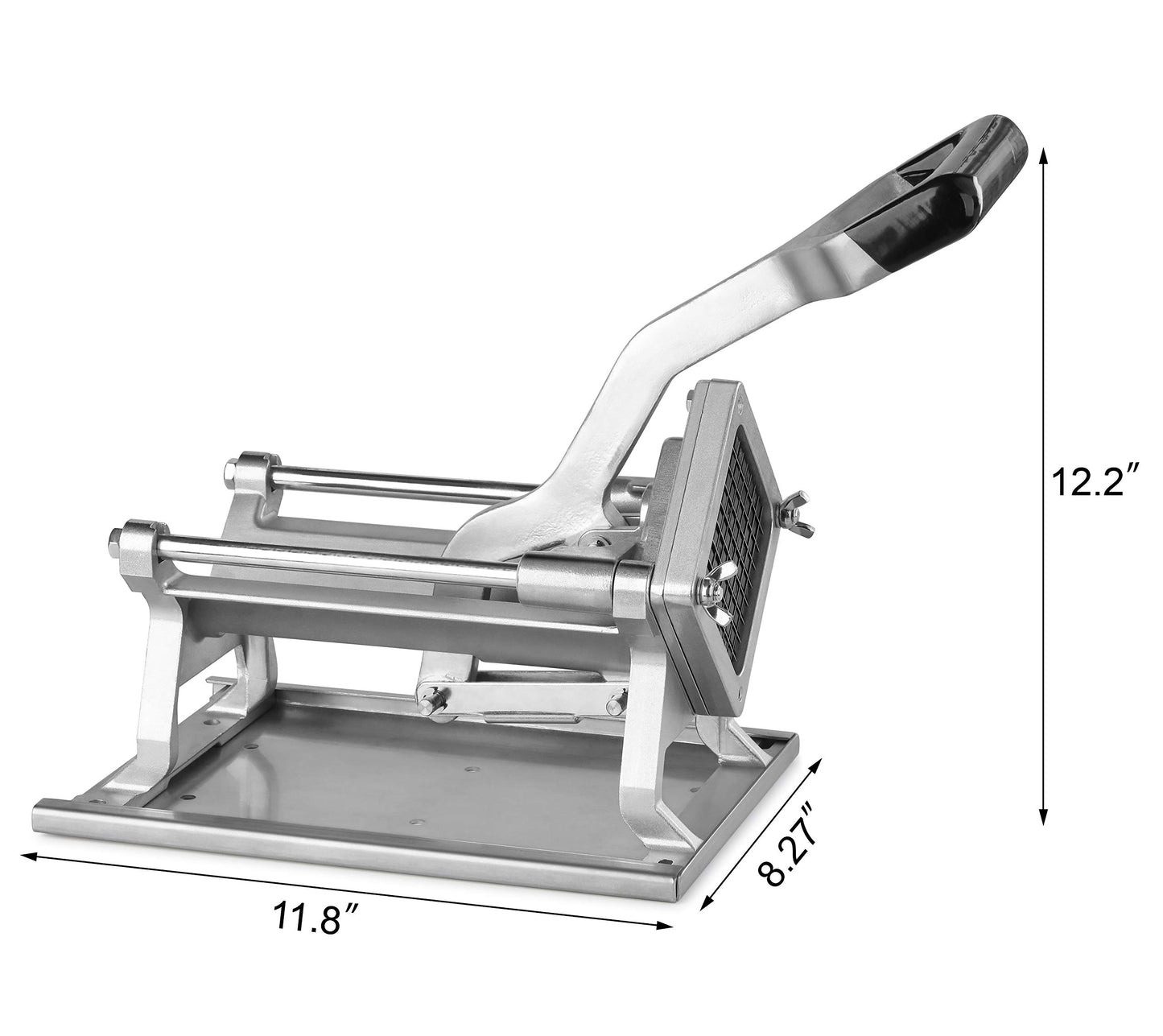 New Star Foodservice Extra Heavy Duty French Fry Cutter 3/8" with Wall Bracket, Fixed Counter or Wall Mount, Cast Iron and Aluminum Body with Stainless Steel Components