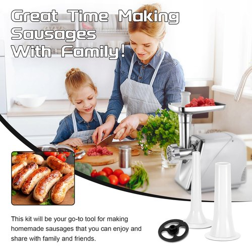 Magluv Stand Mixer Sausage Stuffer Tube Kit for KitchenAid Sausage Stuffer Attachment