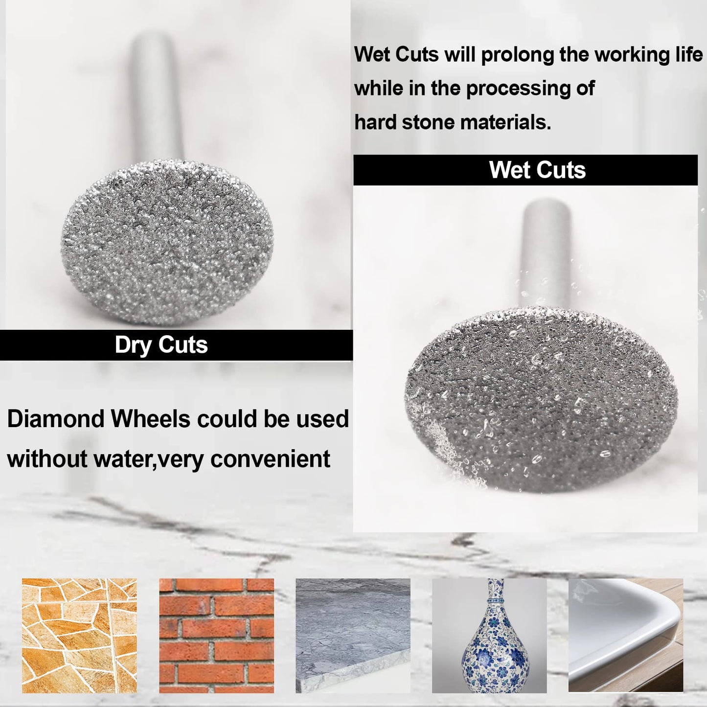 SHDIATOOL Diamond Tile Drill Bits Set,Porcelain Hole Saw, Cutter for Marble Ceramic Granite