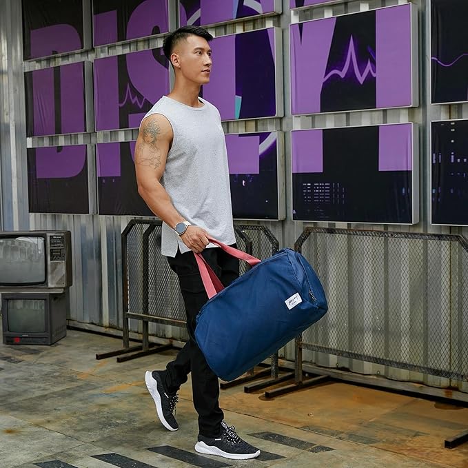 BE SMART Waterproof Mens Gym Bag with Shoe Compartment, Duffle Bags with Wet Pocket for Men, Lightweight Large Sport Duffel Option With Tpu Pocket for Overnight Weekender, Fitness, Swim, Boxing,Travel
