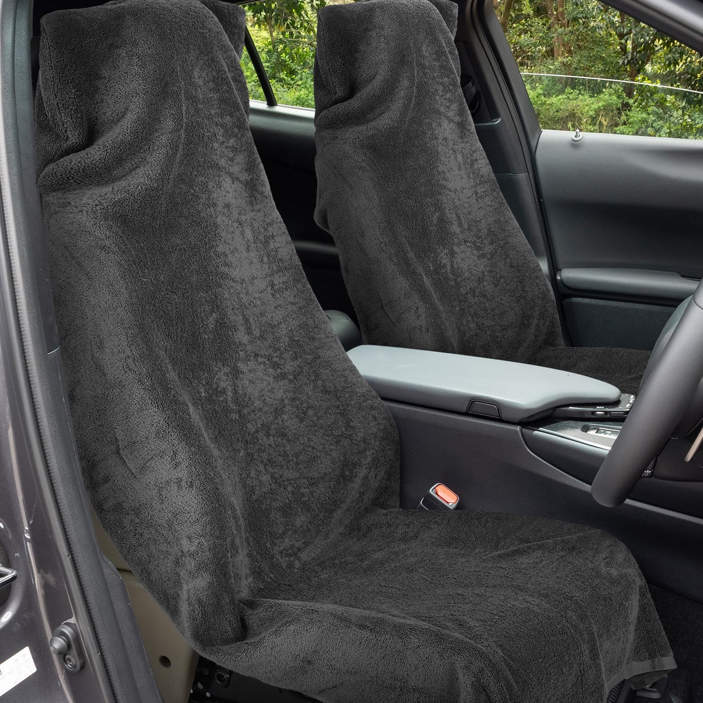 Peryiter 1 Pcs Car Seat Towel Cover 100% Cotton Athletic Running Towel Full-Sized Seat Workout Sweat Non Slip Washable Cover Gift Christmas Car for Man Workout Outdoor Sport Activities (Rectangular)