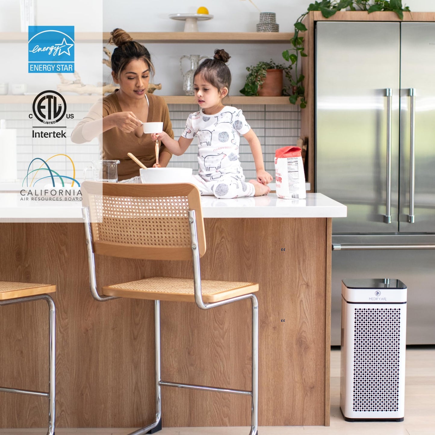 Medify MA-40 Air Purifier with True HEPA H13 Filter | 1,793 ft² Coverage in 1hr for Smoke, Wildfires, Odors, Pollen, Pets | Quiet 99.9% Removal to 0.1 Microns | White, 1-Pack