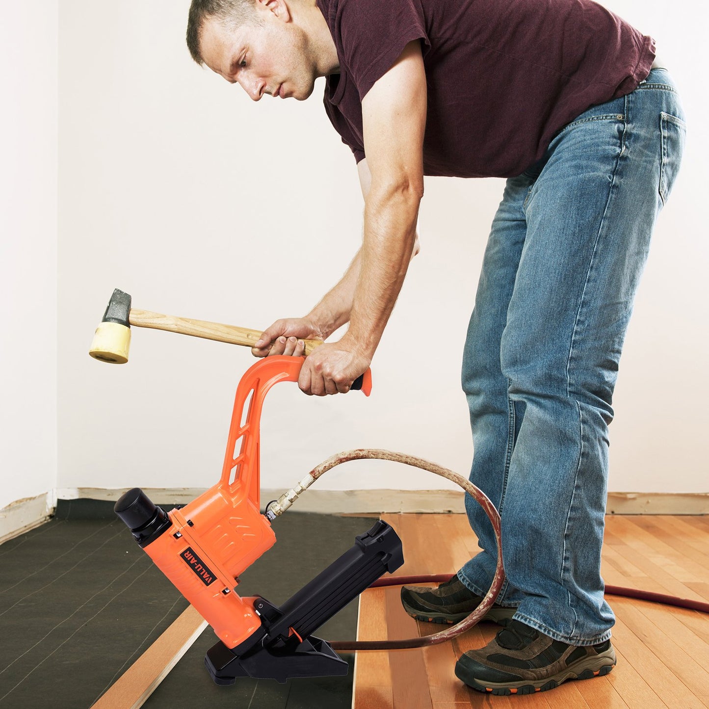 Valu-Air 9800RC 3-in-1 Flooring Cleat Nailer and Stapler for 16-Gauge T & L Cleats and 15.5-Gauge Flooring Staples from 1-1/2” to 2”