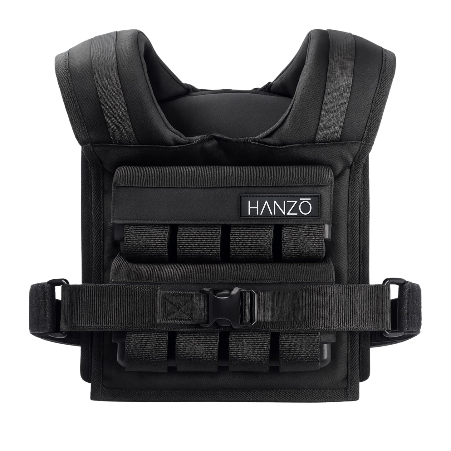 HANZO Weighted Vest for Men & Women 25lbs | 35lbs | 45lbs | 65lbs | Weight Vest With Removable Iron Weights, Adjustable Heavy Duty Weighted Workout Vest for Calisthenics & Fitness Training