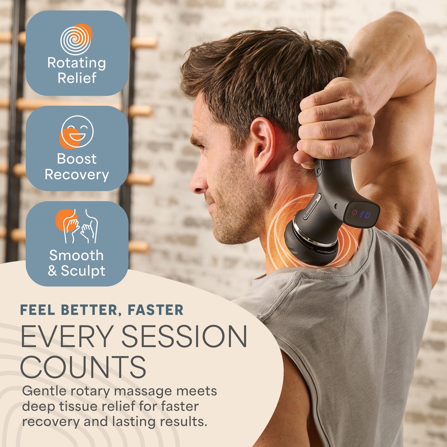 LifePro Lymphatic Drainage Massager – Anti Cellulite Massage Tool for Legs, Thighs & Arms – Spinergy Body Sculpting Machine, Handheld Body Massager with Oil for Comfort, Circulation & Muscle Relief