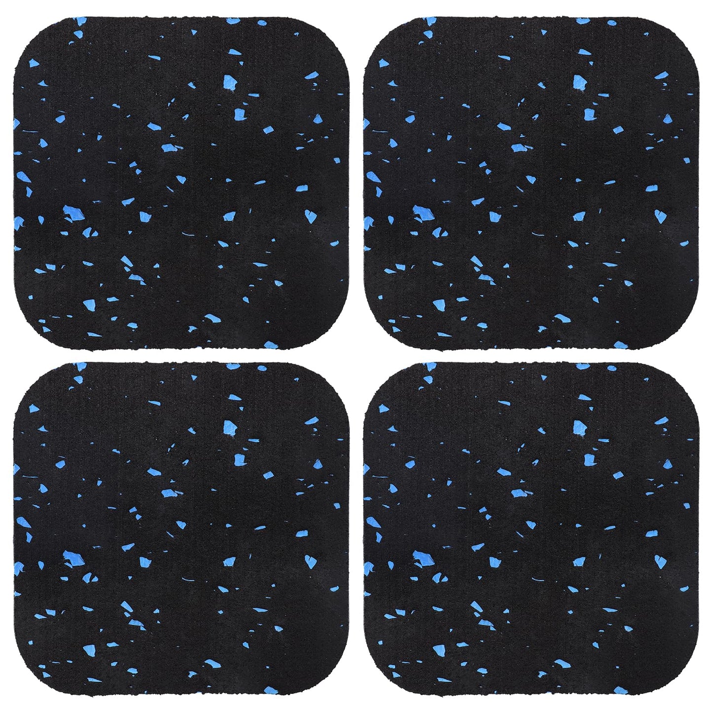 4Pcs Treadmill Mats, Coolrunner High Density Equipment Pads Noise Reduction for Floor Protection, Washing Machine Pads, Anti Vibration Rubber mats for Stationery Bike, Rowing Machine, Home Gym Station