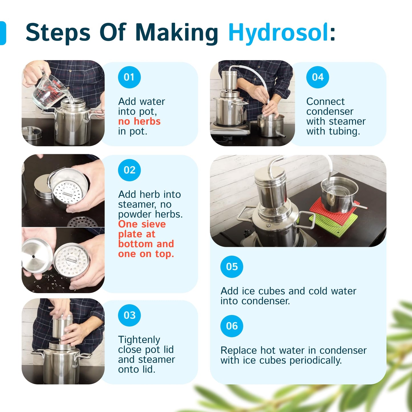 LETIME Hydrosol Maker, Steam Distillation Equipment for Making Hydrosol and Essential Oil, KD5 Stainless Steel Hydrosol Distiller, Plug and Play Distillation Kit, Portable Hydrosol Machine