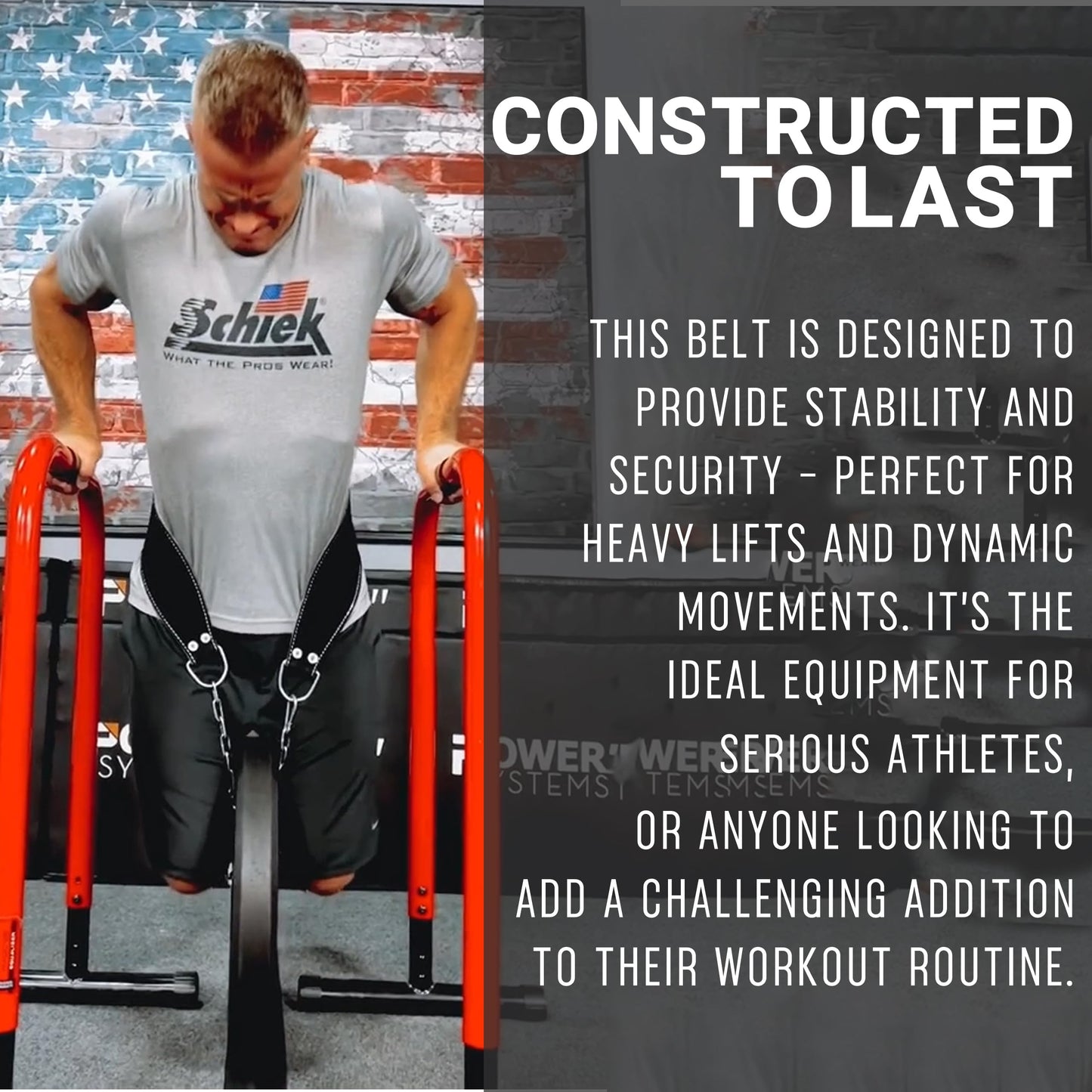 Schiek Leather Dip Belt - Weight Lifting Belt