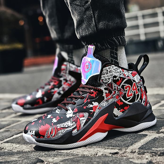 Boys Basketball Shoes Breathable Indoor Athletic Shoes Youth Outdoor Fashion Sneakers Comfortable Basketball Shoes for Girls