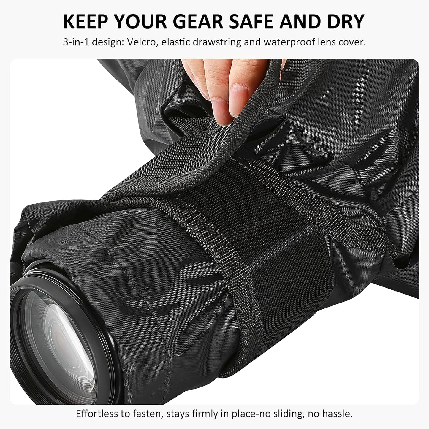 Fizentia Professional Waterproof Camera Rain Cover,Universal DSLR Camera Protector for Outdoor Photography