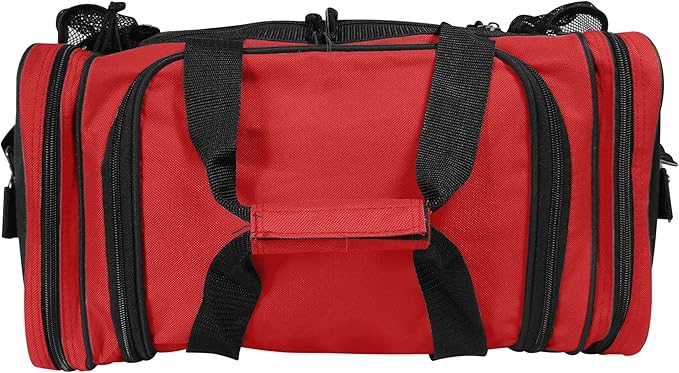 DALIX 17" Duffle Bag Dual Front Mesh Pockets (Black Gold Gray Dark Green Navy Blue Maroon Royal Blue Orange Pink Purple Red White