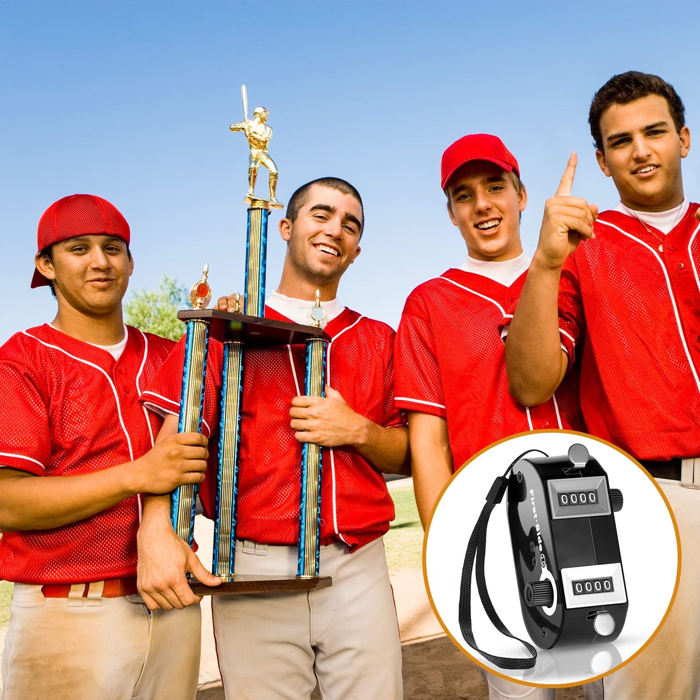 Flutesan 2 Pieces Black Dual Pitch Counter Tally Click Counter Score Tracker Digital Counter Umpire Baseball Pitch Counter Clicker Handheld Pocket Score Keeper to Avoid Violating League Rules