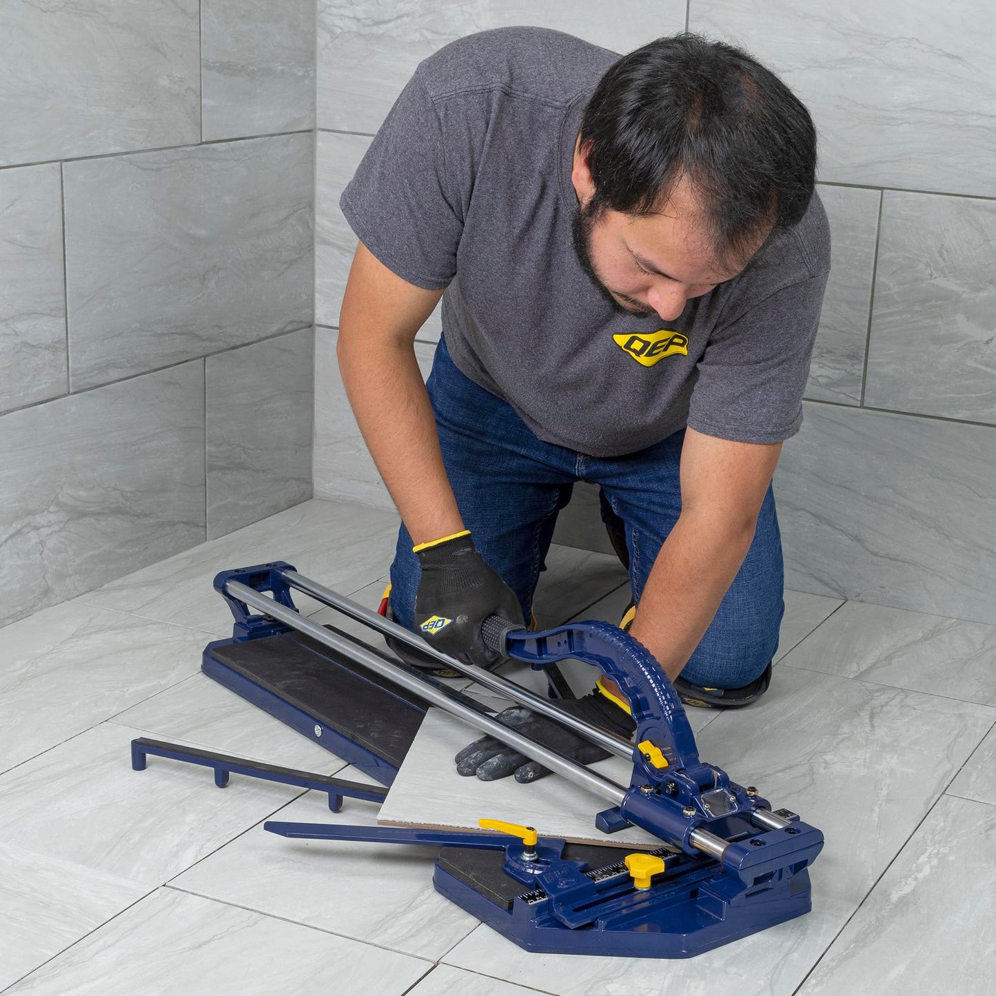 QEP 10800 28-Inch Rip and 20-Inch Diagonal Professional Porcelain Tile Cutter with 7/8-Inch Cutting Wheel
