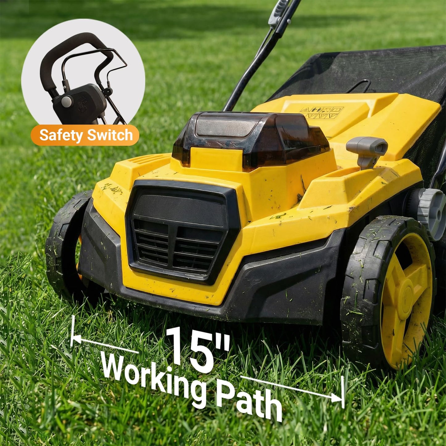 40V 15" Brushless Cordless Electric Dethatcher and Scarifier Compatible with Dewalt 20V Battery(Tool Only), w/12Gal Thatch Collection Bag, 5-Depth Adjustment, Quick-Fold, Walk Behind for Lawn Care