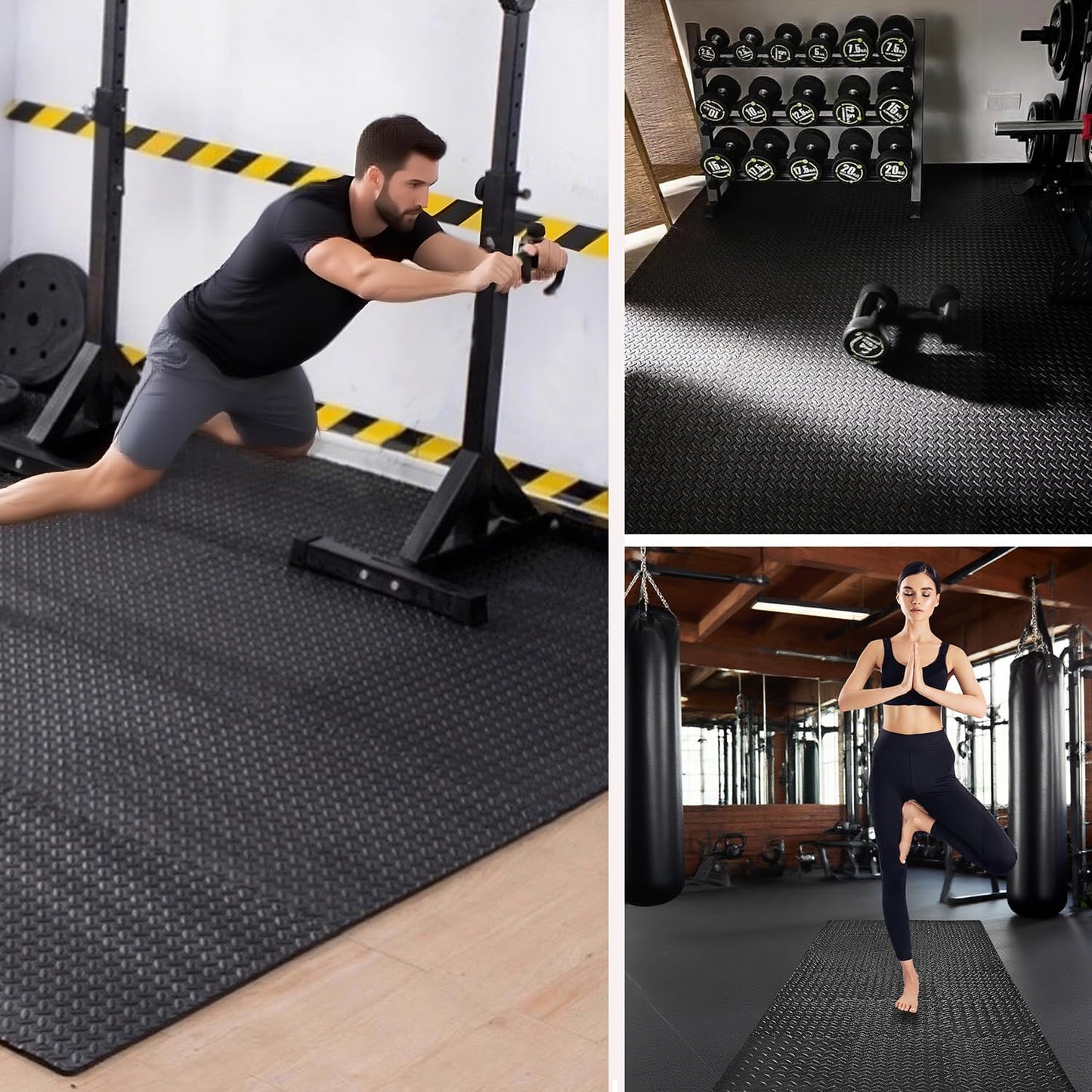 3x6 Feet Interlocking Foam Floor Mats (18-Pack) - 0.4"（10mm Thick Gym Mats for Home Workouts, Exercise & Play - Puzzle Tiles for Home Gym, Yoga, Kids Area.