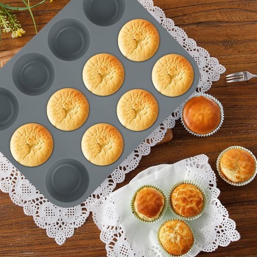 Aschef 9-In-1 Nonstick Silicone Baking Set - Versatile Bakeware Kit for Muffins, Cakes & More | Heat Resistant Molds & Tray