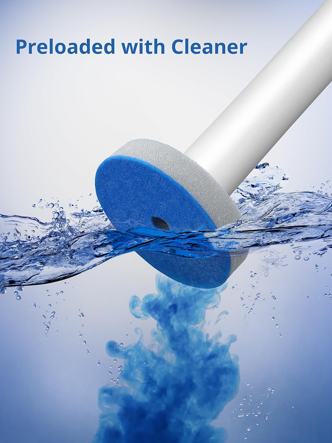 Regine Switzerland Disposable Toilet Cleaner Wand Set - Wall Mounted Brush Kit with 12 Refill Heads for Hygienic Bathroom Cleaning
