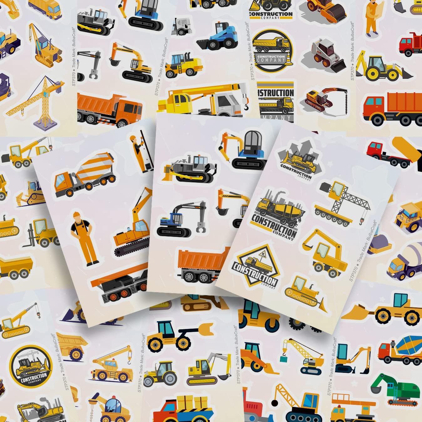 100 Pcs Construction-Themed Stickers - Perfect for Birthday Parties and Gifts